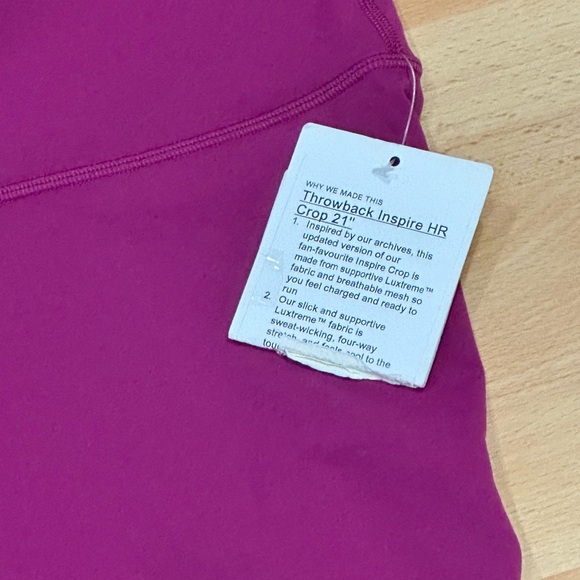 Brand New Lululemon Throwback Inspired HR Crop 21” - Picture 2 of 12